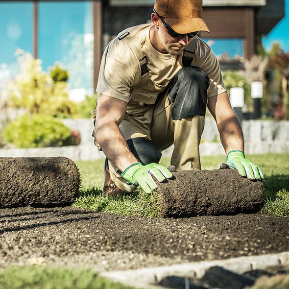 Landscaping business saves with a PCU Business Savings Account.